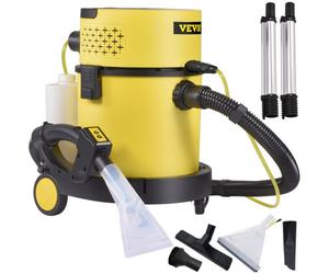 VEVOR Mop Bidone Aspirapolvere con Filo Portatile Umido e Secco a Pressione 1200W Capacità di Cilindro 20L, Aspiracenre a Bidone con Filtro HEPA 17Kpa a Pressione per Cortile Giardino Parco Bidone