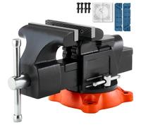 VEVOR Morsa, Apertura Massima Ganascia 127 mm, Morsa Multiuso con Base Bloccaggio Girevole 360°, Morsa da Banco in Ferro Nodulare per Carichi Pesanti, Ganasce a 2 Vie per Serraggio di Tubi Tondi