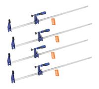 VEVOR Morsetti a Barra Lavorazione Legno 4 Pezzi, Apertura 91,4 cm, Morsetto a F Bloccabile Carico max. 272 kg, Profondità 63,5 mm, Set di Morsetto da Falegname Materiale in Ghisa Acciaio al Carbonio