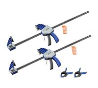 VEVOR Morsetti a Barra per Lavorazione Legno 2 Pezzi, Apertura 60,96 cm, Morsetto a F Bloccabile Carico max. 154 kg, Profondità 84,6 mm, in Acciaio al Carbonio Set di Morsetto da Falegname