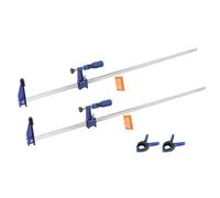 VEVOR Morsetti a Barra per Lavorazione Legno 2 Pezzi, Apertura 91,4 cm, Morsetto a F Bloccabile Carico max. 272 kg, Profondità 63,5 mm, Ghisa Acciaio al Carbonio, Set di Morsetto da Falegname