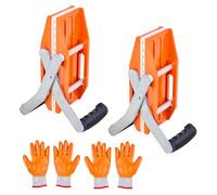 VEVOR Morsetti per Trasporto di Pietre a Doppia Mano, Capacità max. 299,4 kg, 2 Pezzi di Supporti per Pannelli in Granito, Strumenti di Sollevamento con Rivestimento in Gomma 0-60 mm per Vetro Granito