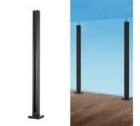 VEVOR Morsetto per Vetro, Staffa per Ringhiera in Vetro Altezza 950 m Spessore 10 mm-12 mm Morsetto per Montaggio su Vetro in Acciaio Inossidabile 304, per Balcone, Giardino, Terrazza, Scale, Nero