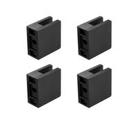 VEVOR Morsetto per Vetro Temperato 8-12 mm, Staffa per Ringhiera in Vetro Rettangolare 40 Pezzi, Morsetto per Montaggio Vetro Acciaio Inossidabile 304, Staffa per Mensola in Vetro Spesso 5 mm Nero