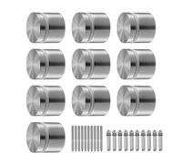 VEVOR Morsetto per Vetro Temperato 8-16 mm, Staffa per Ringhiera Rotonda in Vetro 4 Pezzi, Morsetto per Montaggio Vetro Acciaio Inossidabile 304, Staffa per Mensola per Balcone, Giardino, Terrazza
