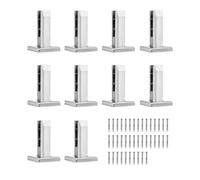 VEVOR Morsetto Vetro 10 PZ Staffa Ringhiera Quadrata Morsetto 8-12 mm Argento