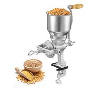 VEVOR Mulino per Cereali Manuale con Tramoggia Grande, Macinino a Mano per Spezie Cereali Chicchi di Caffè, Grano, Noci da Cucina, Montaggio da Tavolo con Morsetto in Ghisa, Mulino per Mais Grano