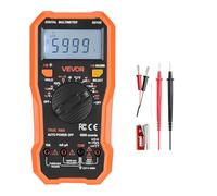 VEVOR Multimetro Digitale, Voltmetro DC/AC TRMS da 6000 Conteggi, Multimetro NCV Professionale per Corrente, Tensione, Resistenza, Capacità, Duty-Cycle, Temperatura, Diodi, Continuità