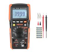 VEVOR Multimetro Digitale, Voltmetro TRMS da 4000 Conteggi, Ohmmetro, Tester di Tensione CA/CC da 1000 V con Intervallo Automatico Manuale Commutabile per Misurazione di Tensione, Resistenza