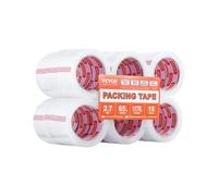 VEVOR Nastro da Imballaggio Trasparente, Anima 76,2 mm 18 Rotoli, 47,8 mm x 65 Iarde, Nastro da Imballaggio Spesso 0,068 mm Nastro da Imballaggio Resistente per Traslochi, Stoccaggio e Imballaggio