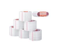 VEVOR Nastro da Imballaggio Trasparente, Anima 76,2 mm 6 Rotoli, 76,2 mm x 65 Iarde, Nastro da Imballaggio Spesso 0,068 mm Nastro da Imballaggio Resistente per Traslochi, Stoccaggio e Imballaggio