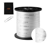 VEVOR Nastro da tirare in poliestere, Corda piatta da 1/2" x 528', Capacità di trazione di 1250 lbf, Nastro tiracavi stampato per imballaggi, Giardinaggio, Elettrico commerciale, Condutture, Bianco