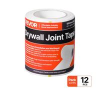 VEVOR Nastro per Cartongesso 30 m x 150 mm Nastro in Fibra di Vetro Autoadesivo per Giunti in Cartongesso, 12 Rotoli, Ideale per Riparare Crepe su Soffitti, Pareti Interne o Esterne, Bianco