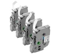 VEVOR Nastro per Etichette, 4 Pezzi, Ricariche per Etichettatrice Nero su Bianco 12 mm, per Vari Tipi di Brother P-Touch, Resistenti e di Lunga Durata, Sostitutive per Letra Tag TZe-231