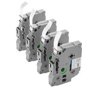 VEVOR Nastro per Etichette, 4 Pezzi, Ricariche per Etichettatrice Nero su Bianco 12 mm, per Vari Tipi di Brother P-Touch, Resistenti e di Lunga Durata, Sostitutive per Letra Tag TZe-231
