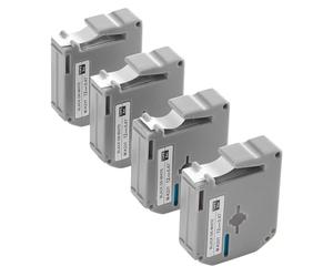 VEVOR Nastro per Etichette, 4 Pezzi, Ricariche per Etichettatrice Nero su Bianco 12 mm, per Vari Tipi di Etichettatrici Brother, Resistente e di Lunga Durata, Sostituzione per Letra Tag M-K231