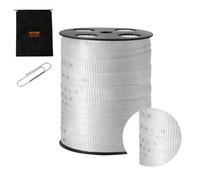 VEVOR Nastro trazione in poliestere, Corda piatta a nastro 3/4" x 265', Capacità di trazione 2500 lbf, Nastro di trazione per cavi per imballaggio, giardinaggio, elettricità commerciale, bianco