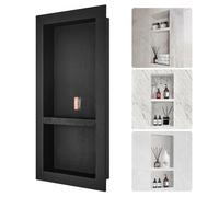 VEVOR Nicchia Doccia da Incasso a Parete 40,64 x81,28 x 10cm Mensole per Bagno