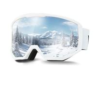 VEVOR Occhiali da Sci Maschera da Neve Revo Rivestimento Rosa Montatura OTG, Occhiali da Snowboard, TPU, Antiappannamento, Schiuma Strato Triplo, Maschera da Motoslitta, Motocross