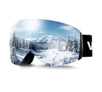 VEVOR Occhiali da Sci Maschera da Sci, Occhiali da Snowboard, Lenti Sferiche con Rivestimento Revo Blu, Antiappannamento, Montatura OTG, Maschera da Neve per Motocross