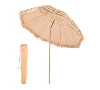 VEVOR Ombrellone da Spiaggia in Paglia 2743 mm Inclinabile, Ombrellone da Esterno Spiaggia Giardino Stile Hawaiano di Paglia in PP Pieghevole Parasole di Paglia per Cortile Piscina Giardino