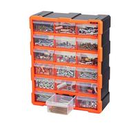 VEVOR Organizer per Minuteria a 18 Cassetti, Cassettiera Porta Minuteria Impilabile, Contenitore da Parete per Viti, Bulloni, Ferramenta e Componenti piccoli, Ideale per Garage, Officina e Laboratorio