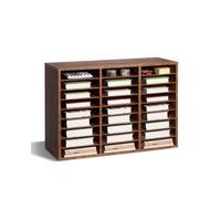 VEVOR Organizzatore per Documenti, Cassetta Postale con 27 Scomparti, Smistatore con Ripiani Rimovibili, Organizzatore di Letteratura in Legno Truciolato per Ufficio File Carta, Marrone Scuro