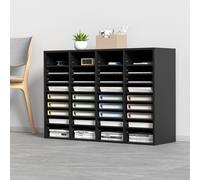 VEVOR Organizzatore per Documenti in Legno 36 Scompartimenti Nero Carico Singolo 10kg Rimovibili e Regolabili, Portadocumenti 99,7 x 30,5 x 68 cm per Libri Documenti Fumetti Moduli 36 Scompartimenti
