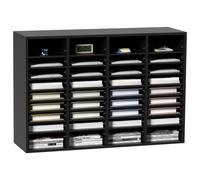 VEVOR Organizzatore per Documenti in Legno 36 Scompartimenti Nero Carico Singolo 10kg Rimovibili e Regolabili, Portadocumenti 99,7 x 30,5 x 68 cm per Libri Documenti Fumetti Moduli 36 Scompartimenti