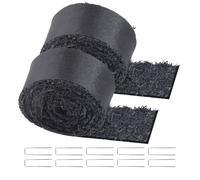 VEVOR Pacciamatura in Gomma per Giardinaggio da 3 x 0,11 m 2 Rotoli di Pacciamatura in Gomma Riciclata, Tappetino Pacciamatura in Gomma, per Piante, Verdure e Barriera per Giardini Fioriti, Nero