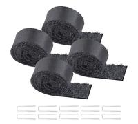 VEVOR Pacciamatura in Gomma per Giardinaggio da 3 x 0,11 m 4 Rotoli di Pacciamatura in Gomma Riciclata, Tappetino Pacciamatura in Gomma, per Piante, Verdure e Barriera per Giardini Fioriti, Nero