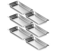 VEVOR Padelle Pentola Tavolo a Vapore Acciaio Inossidabile 63 mm 6 Pezzi