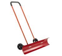 VEVOR Pala da Neve con Ruote da 96 cm con Lama Angolata Bidirezionale e Manico Regolabile a 90 Gradi, Pale Invernali in Plastica Resistente, Strumento Portatile per Rimozione della Neve per Vialetti