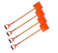 VEVOR Paletta per Tegole, Confezione da 4 pezzi, Manico Impugnatura a D, Pala per Rimozione Tegole Acciaio ad Alta Durezza 45#, 1168mm, Strumento Leggero per Strappare Chiodi Tetti, Arancione