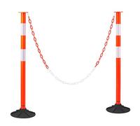 VEVOR Pali Delimitatori del Traffico 871 mm Base Appesantita e Catene 2 Pezzi