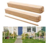 VEVOR Pali in Legno Duro per Recinzione, Picchetti da Giardino in Legno di Abete con Punta Affilata, 19,05 x 19,05 x 914.4 mm, Pali di Recinzione Segnaletici per Confini di Cortili, 50 Pezzi