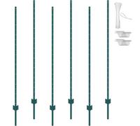 VEVOR Pali per Recinzione 182,88 cm Palo per Recinzione Elettrica 6 Pezzi Verde