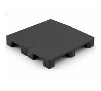 VEVOR Pallet in Plastica, Set da 2 Pedane per Stoccaggio Impermeabili e Leggere per Cantina, Magazzino e Supermercato, Portata Massima 1000 kg, per Uso Interno ed Esterno, 100 x 50 x 13,6 cm, Nero