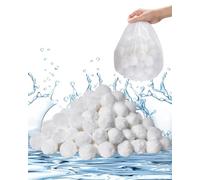 VEVOR Palline Filtranti per Piscina per Filtro a Sabbia, 0,68 kg, Materiale Filtrante in Fibra di Poliestere Bianco Riutilizzabile con Sacchetto Lavaggio, per Piscina Acquario Vasca Piscina Terra