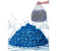 VEVOR Palline Filtranti per Piscina per Filtro a Sabbia, 1,81 kg, Materiale Filtrante in Fibra di Poliestere Blu Riutilizzabile con Sacchetto Lavaggio, per Piscina Acquario Vasca Piscina Fuori Terra