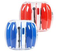 VEVOR Palline Paraurti Gonfiabili, Vestito Portatile di Pallone da Sumo all'Aperto Gioco di Squadra, Giocattolo per Giardino Cortile da Calcio per Attività Striscia Rosso Blu 1,2 m 2 Pezzi