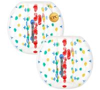 VEVOR Pallone Gonfiabile Trasparente da Gioco All'Aperto Set 2 pz in PVC | Divertimento Sportivo per Giardino, Campeggio, Picnic, Parco, Prato, Palla da Sumo, con Punti Colorati, Diametro Esterno 1,2m