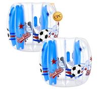 VEVOR Pallone Gonfiabile Trasparente Diametro Esterno 1,2 m Altezza 0,92 m Divertimento Sportivo per Giardino, Campeggio, Parco, Prato, Palla da Sumo, Set 2 pezzi, in PVC Rinforzato, Giochi di Squadra