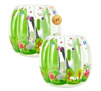 VEVOR Pallone Gonfiabile Trasparente Diametro Esterno 950mm Altezza 900 mm Divertimento Sportivo per Giardino, Campeggio, Parco, Prato, Palla da Sumo, Set 2 pezzi, in PVC Rinforzato, Giochi di Squadra