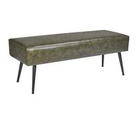 VEVOR Panca da Camera da Letto in Pelle, Panca in Similpelle con Gambe in Metallo e Cuciture per Ingresso, Seduta Imbottita per Scarpe, Panche Moderne per Soggiorno, Sala da Pranzo, Verde