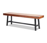 VEVOR Panchina da Esterno in Legno 160 cm con Gamba in Metallo capacità di Carico di 226,8 kg, Panchina da Giardino da Esterno, Panca da Pranzo Panchina da Patio Giardino, Parco, Cortile, Portico