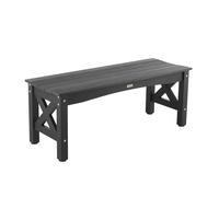 VEVOR Panca da Giardino Lunghezza 113 cm in Plastica per Esterni, Capacità di Carico 272 kg, Panchina da Cortile 1130 x 400 x 435 mm, Panca per Parco, Cortile, Giardino, Nero