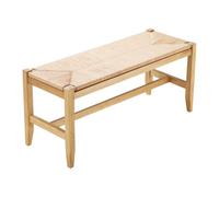 VEVOR Panca in Rattan, Panca in Rattan in Legno da 1015 mm, Panca da Ingresso con Gambe in Quercia, Panca Boho per i Piedi della Camera da Letto con Rattan Intrecciato a Mano, per Soggiorno, Cucina
