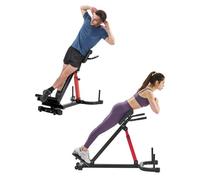 VEVOR Panca Iperestensione Sedia Romana, Macchina di Estensione Regolabile 158 kg, Attrezzatura per Muscoli Posteriori della Coscia, Parte Addominale, Panca Allenamento Palestra Domestica