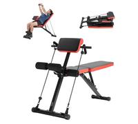 VEVOR Panca Multifunzionale per Allenamento Completo del Corpo, Panca per Iperestensione con Sedia Romana, 350 kg per Allenamento di Addominali e Core di Schiena e Braccia, per Palestra Domestica